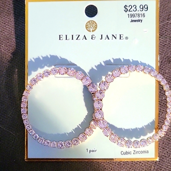 Eliza & Jane Jewelry - Eliza & Jane Diamond Hoop Earrings